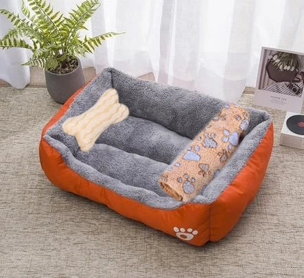 Pet Cat Dog Bed Cozy Square Plush