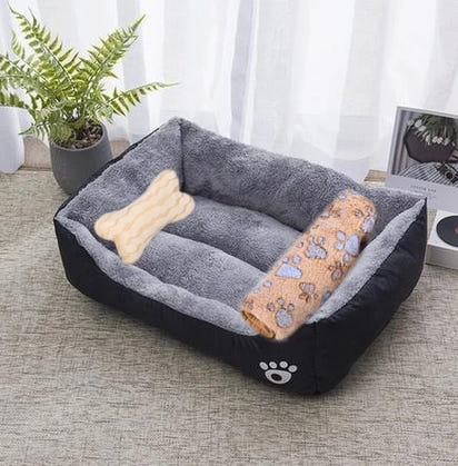 Pet Cat Dog Bed Cozy Square Plush