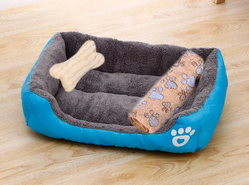 Pet Cat Dog Bed Cozy Square Plush