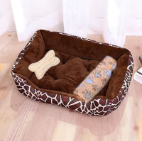 Pet Cat Dog Bed Cozy Square Plush