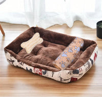 Pet Cat Dog Bed Cozy Square Plush