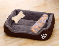Pet Cat Dog Bed Cozy Square Plush