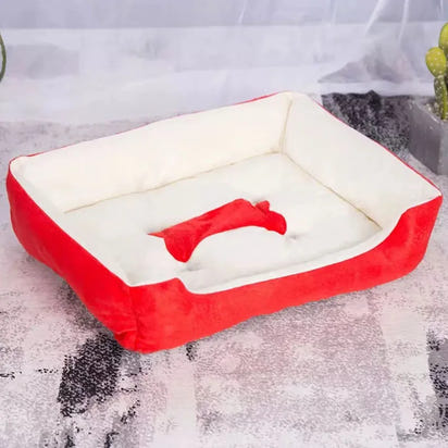 Pet Cat Dog Bed Cozy Square Plush