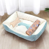 Pet Cat Dog Bed Cozy Square Plush