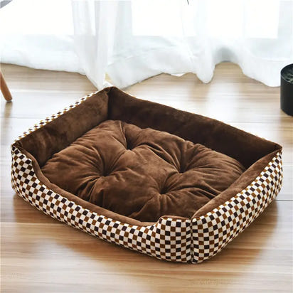 Pet Cat Dog Bed Cozy Square Plush