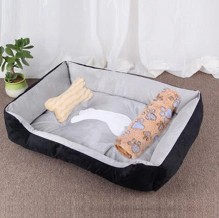 Pet Cat Dog Bed Cozy Square Plush