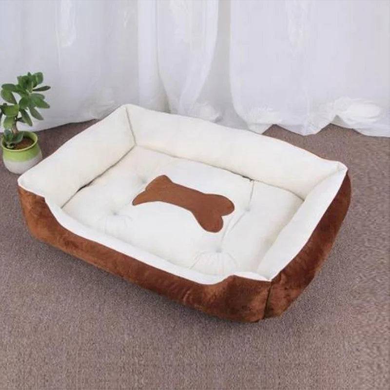 Pet Cat Dog Bed Cozy Square Plush